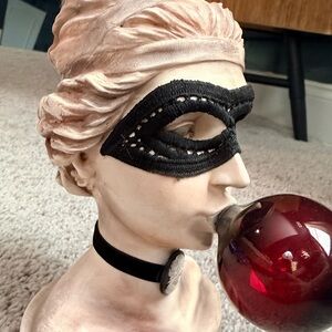 Ashland Decorative Mini Bust with Black Lace Mask